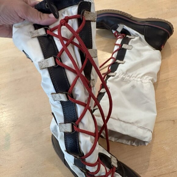 Pajar Canada Grip Tall Lace Waterproof Winter Boots White EU37 Womens 6 - Picture 6 of 12